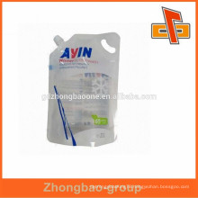 customized clear winter screen wash spout plastic pouch bags and handles